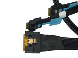 Кабель 2xSLIMLINE SAS 4i SFF-8654 - SLIMLINE SAS 8i SFF-8654 0.8 м