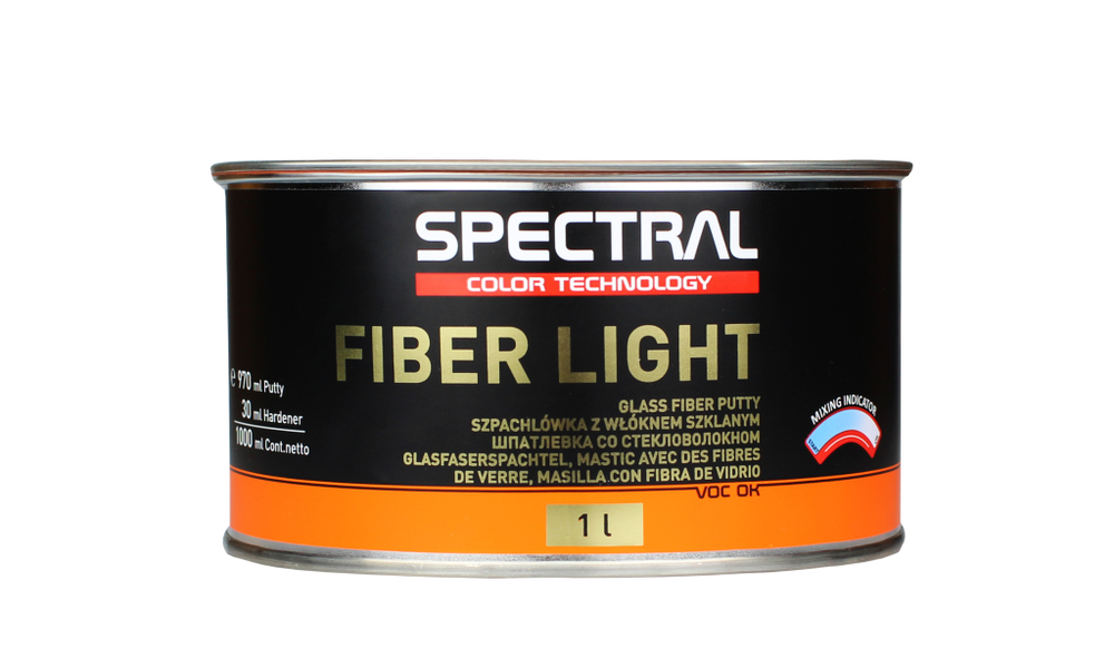 Шпатлёвка со стекловолокном легкая SPECTRAL FIBER LIGHT 1л