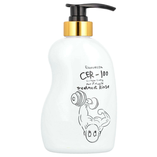 Elizavecca, CER-100 Collagen Coating Hair A + Muscle Treatment Rinse, 500 мл (16,9 жидк. унц.)