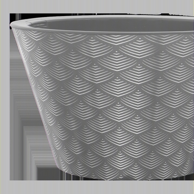 Кашпо для цветов пластиковое 5л d-23 см «Флейк» Оливковый (фольга)