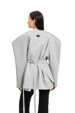 Свитшот с баской BAD GIRL Gray Melange