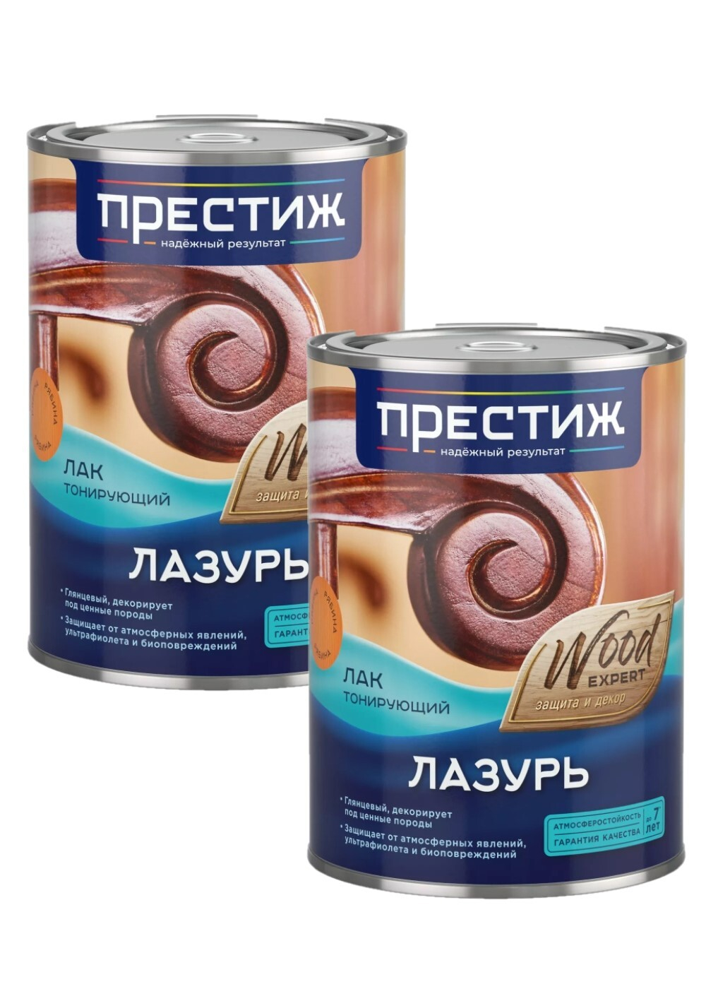 Набор Лак Лазурь, сосна 0,9 л 2 шт