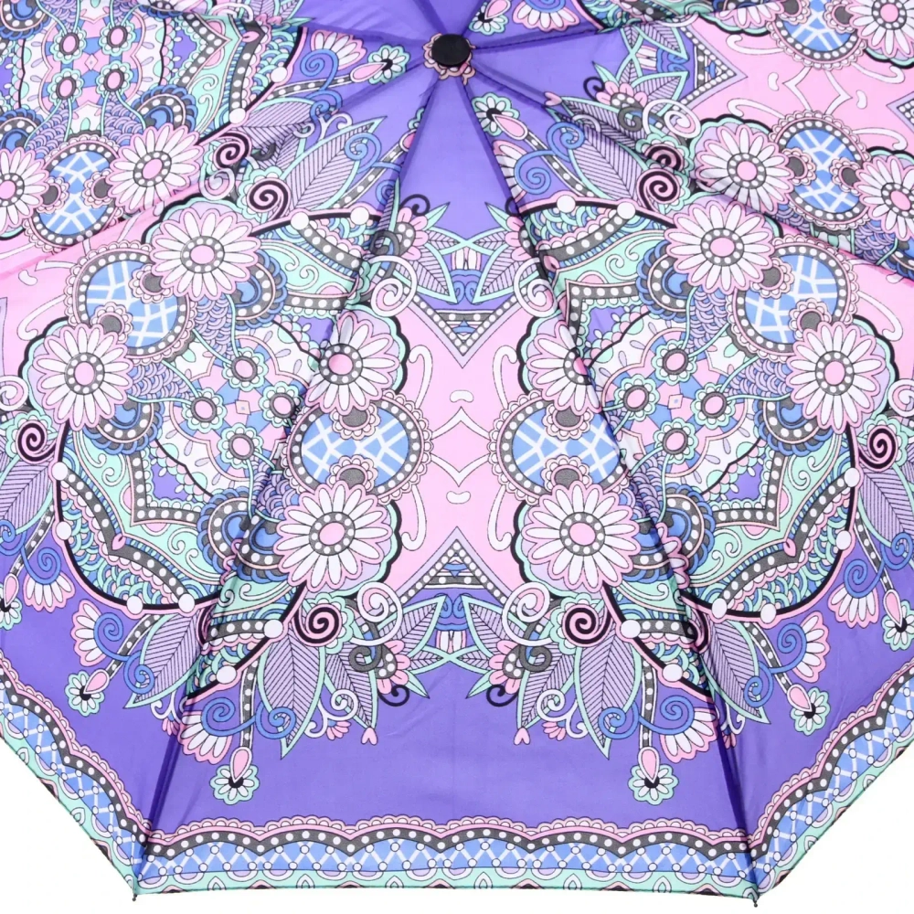 Зонт женский полуавтомат «Фиора», микс 6 цветов, 8 спиц, d-100см, длина в слож. виде 30см