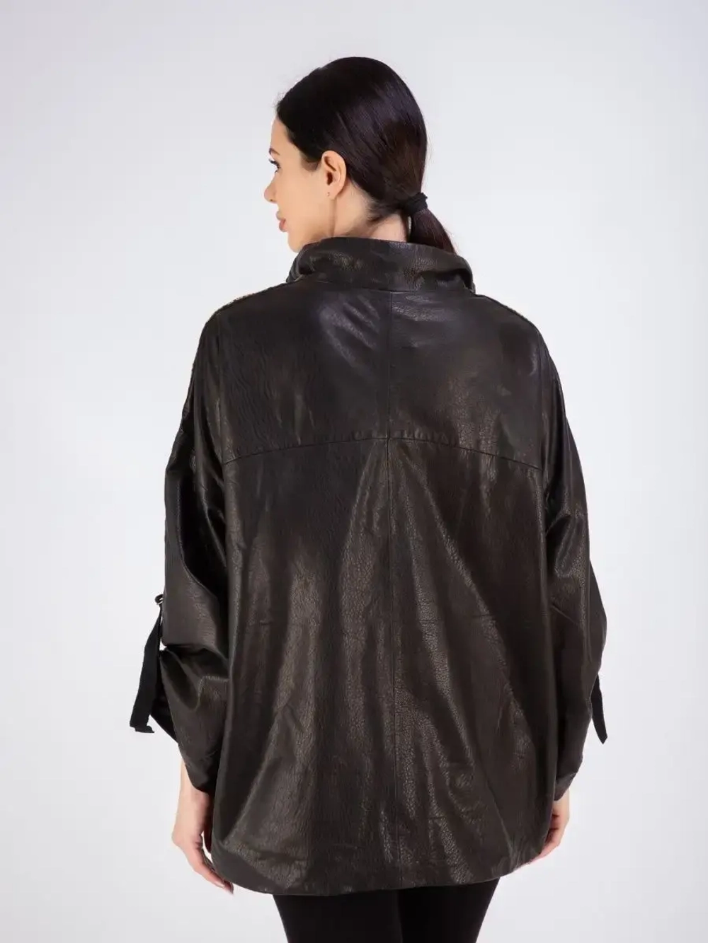 Куртка кожаная натуральная трансформер