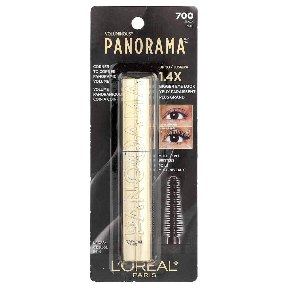 L'Oréal, Voluminous®, тушь Panorama ™, черный цвет 700, 9,9 мл (0,33 жидк. Унции)