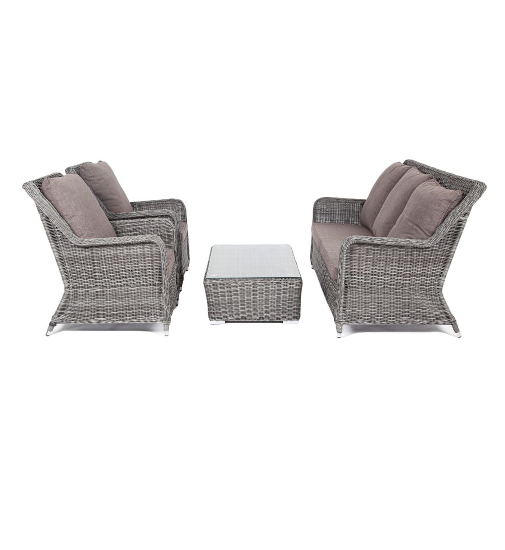 "Гляссе" лаунж-зона из искусственного ротанга, цвет графит