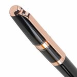 Ручка подарочная шариковая GALANT "Aldo", корпус черный, детали розовое золото, узел 0,7 мм, линия письма 0,5 мм, 144167
