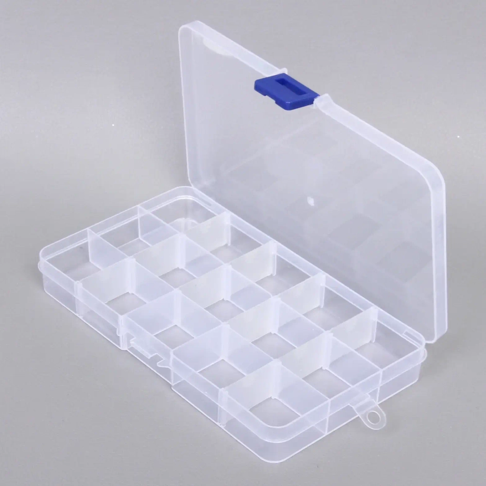 Органайзер для хранения мелочей, 15 ячеек «ИДЕЯДОМА», прозрачный, 17*10*2см (наклейка Селфи)✦