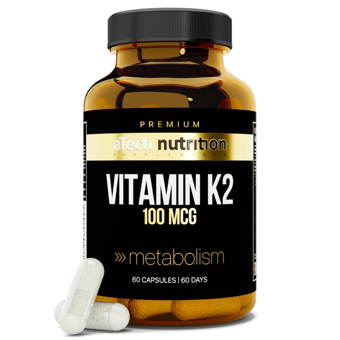 Витамин К2, Vitamin K2, aTech Nutrition Premium, 60 желатиновых капсул