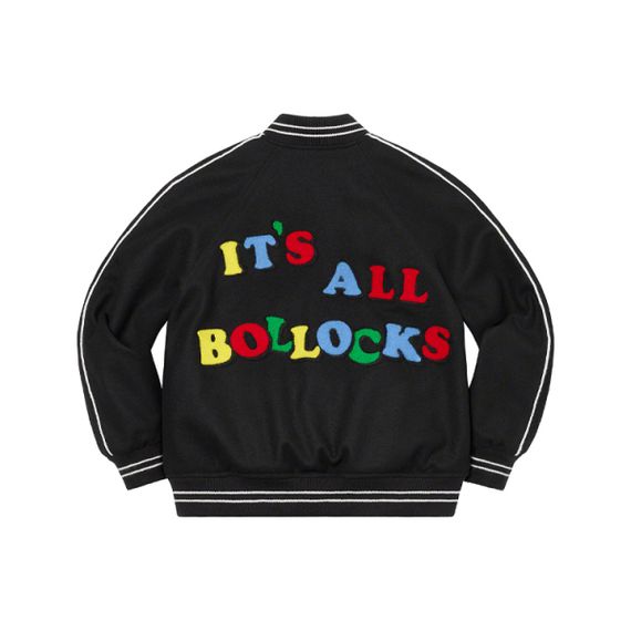 Supreme SS21 Week 11 x Jamie Reid It&#39;s All Bollocks Varsity Jacket