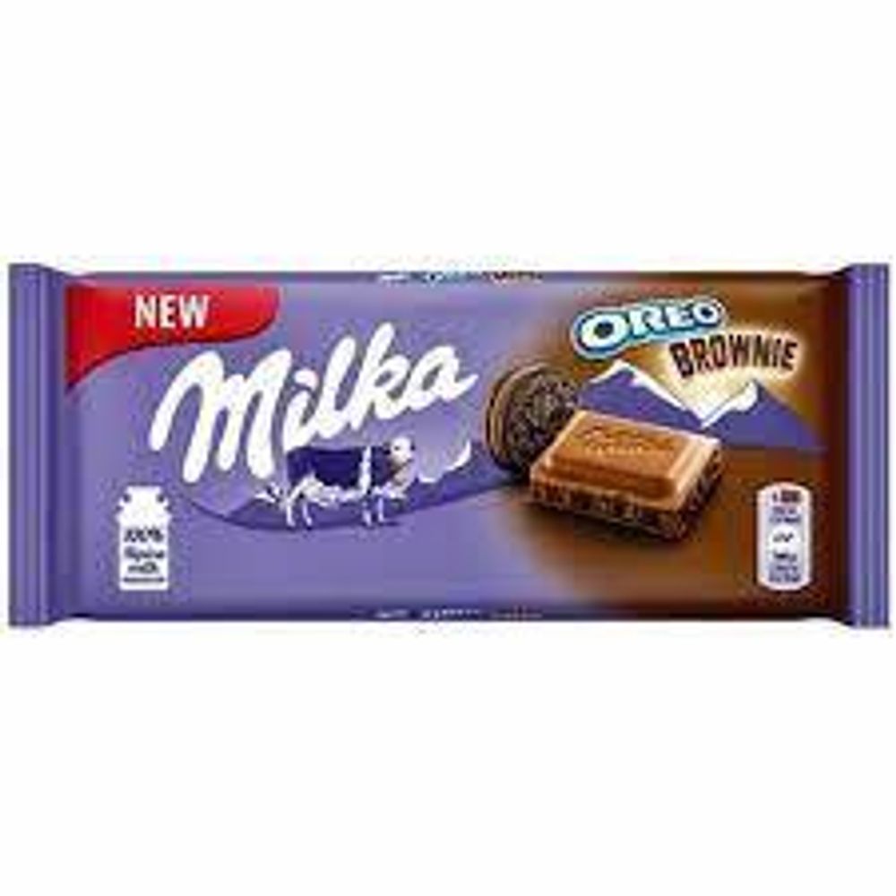 Milka  Орео Бравни Шоколад Молочный с Печеньем 100г