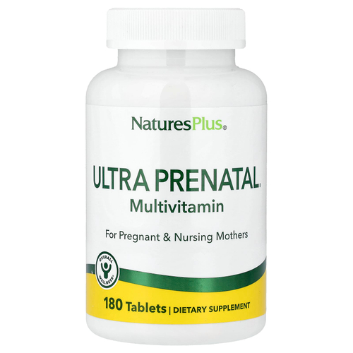NaturesPlus, Ultra Prenatal, мультивитамины для беременных, 180 таблеток