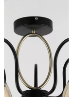Люстра потолочная FIONA  E27*5*60W черный, бронза