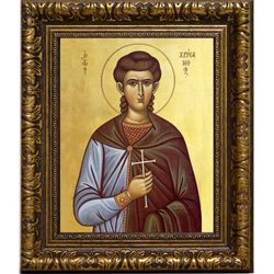 Хрисанф Римский мученик. Икона на холсте.