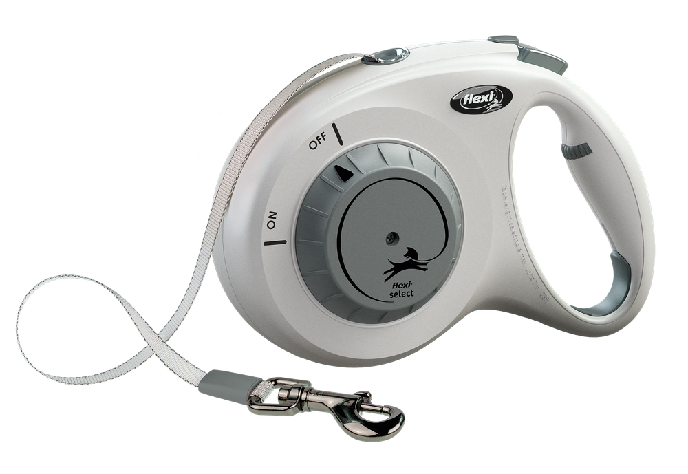 FLEXI Рулетка SELECT ремень 7 м до 25 кг, светло-серый