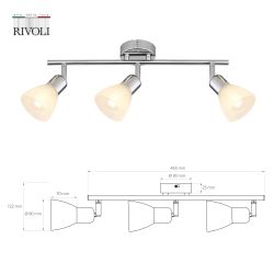 Светильник настенно-потолочный спот Rivoli Keila 7051-703 3 х Е14 40 Вт поворотный | Rivoli