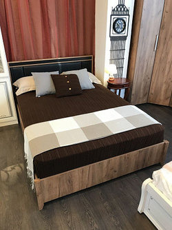 Кровать с ортопедическим основанием (металл) Nature 307 Люкс 160х200, крафт