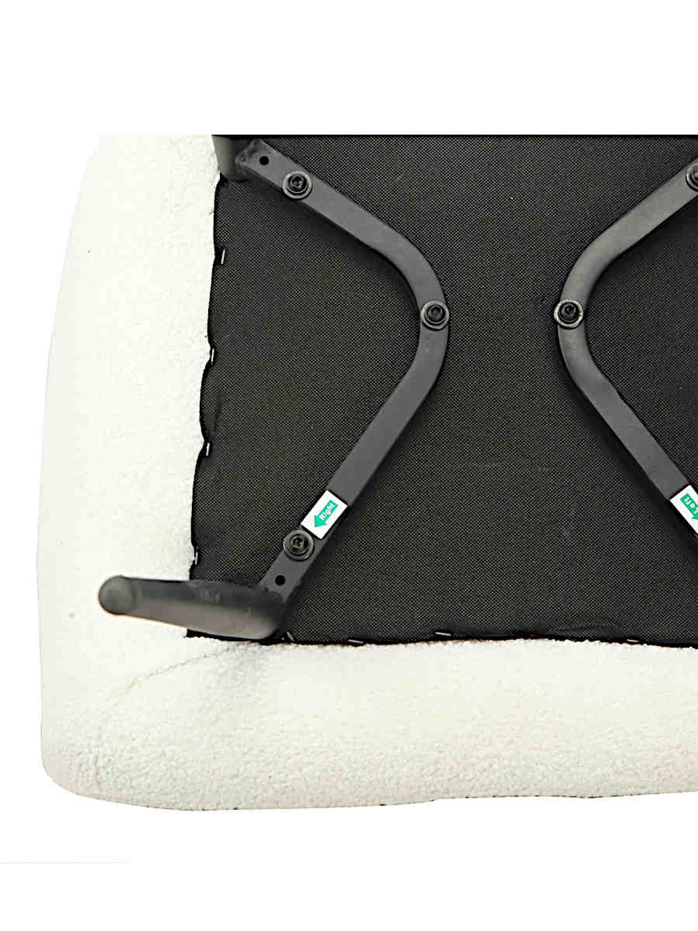 Стул LA ALTA STELLA букле белый, каркас черный