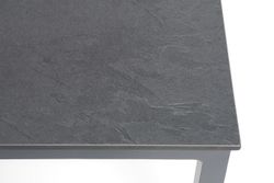 "Канны" стол из HPL 150х80, H65, каркас темно-серый (RAL7024) шагрень, цвет столешницы "серый гранит"