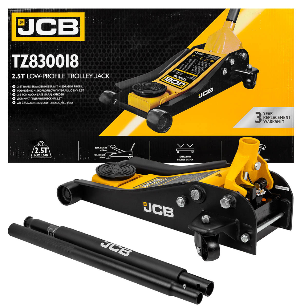 Домкрат подкатной гидравлический 2.5т JCB JCB-T830018 (TZ)