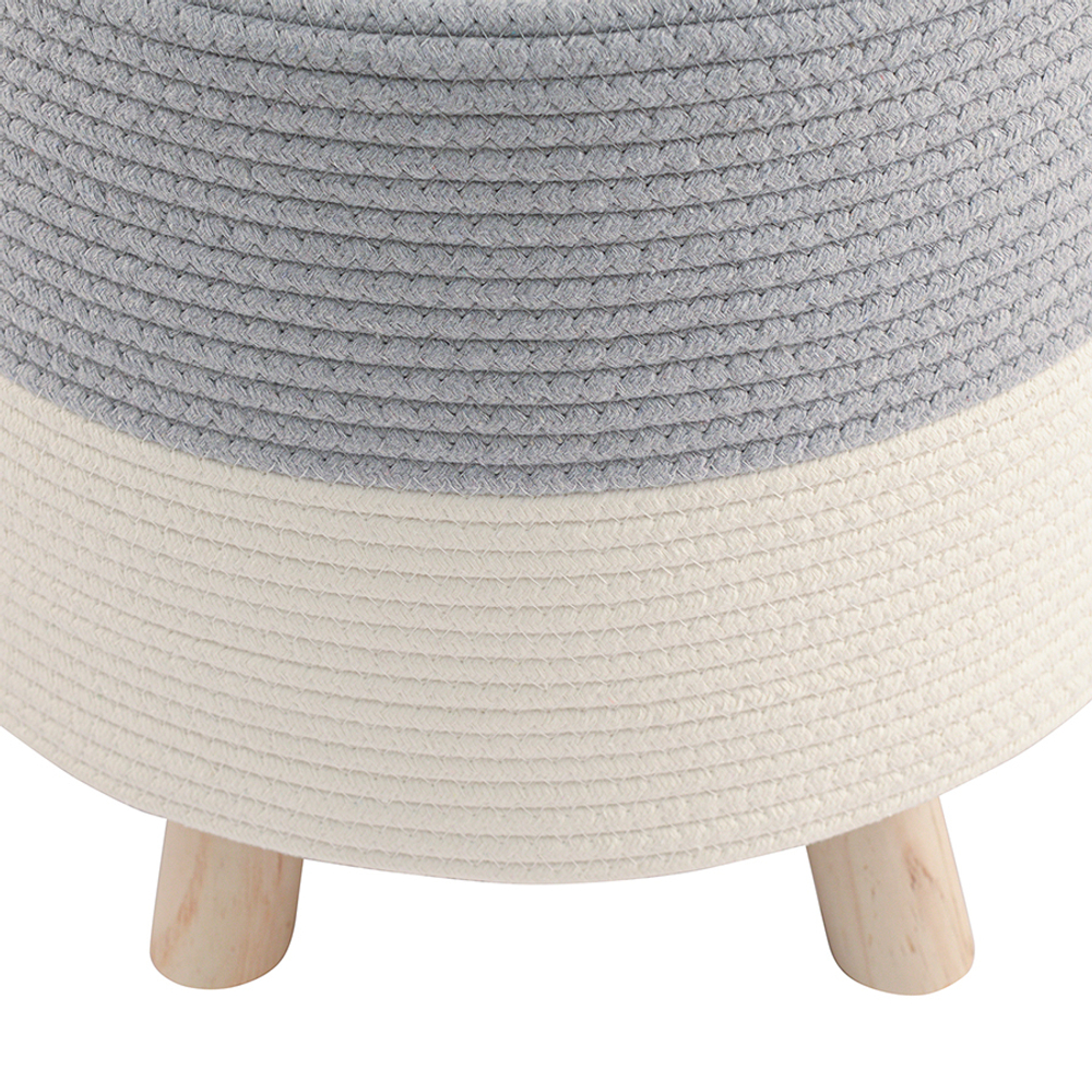 Пуф 40х40см Bergenson Bjorn Devy бежевый/серый