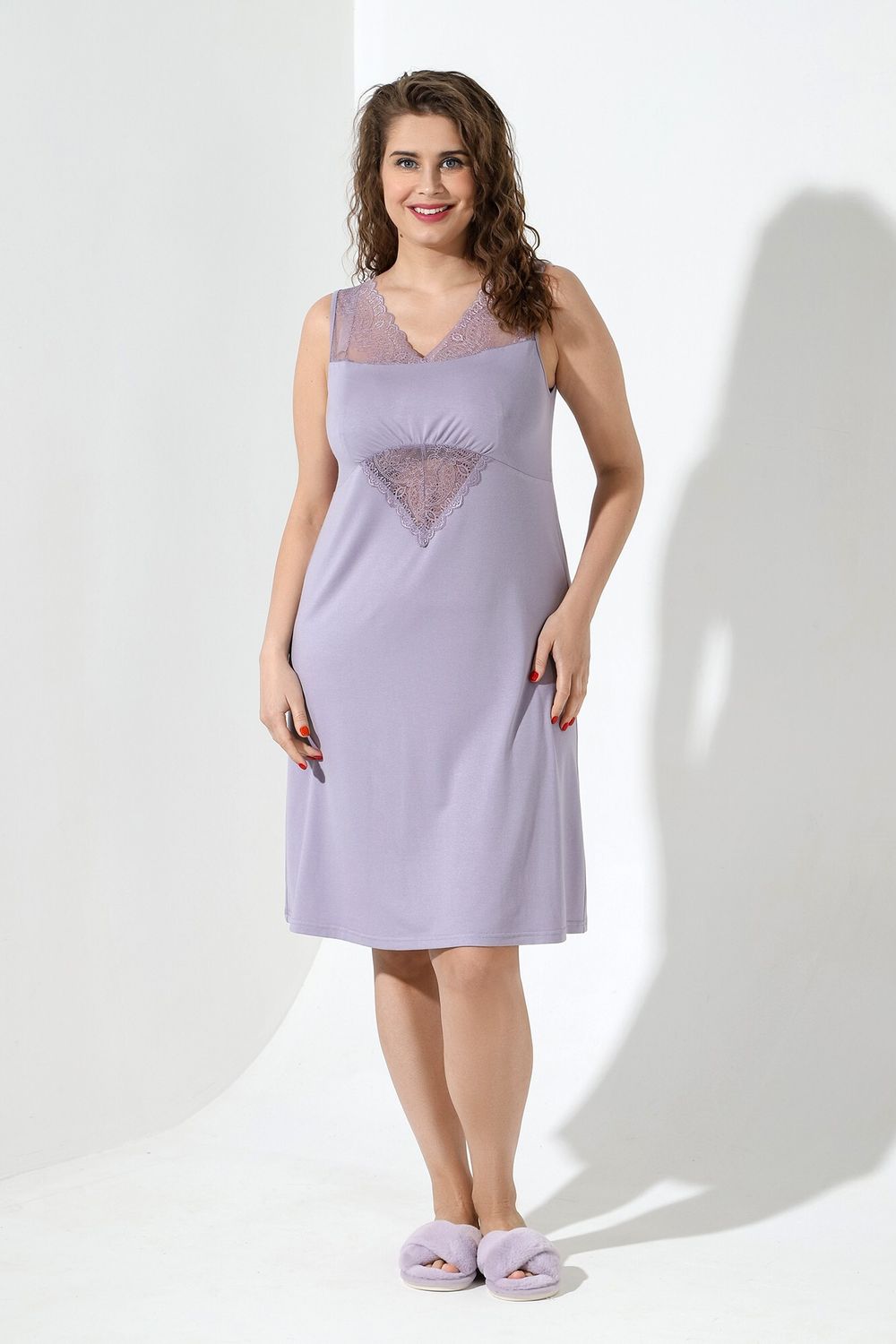 Ночная сорочка Заманчивые сны Виотекс ЛИЛОВЫЙ