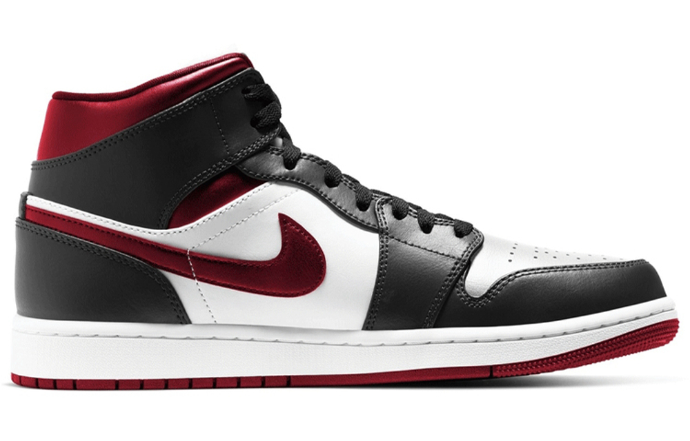 Air Jordan 1 Mid 'Black White Gym Red'