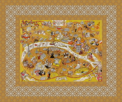 Скатерть "Сатирическая карта Парижа"