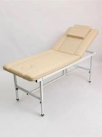 Массажный стол стационарный с прошивкой Massagecomplekt, с регулировкой высоты и вырезом для лица, 190*70, черный