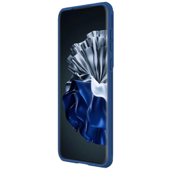 Чехол усиленный противоударный синего цвета на Huawei P60 и P60 Pro от Nillkin, серия CamShield Pro, сдвижная шторка для защиты камеры