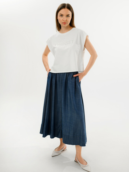 TWINSET Юбка на резинке из легкого денима