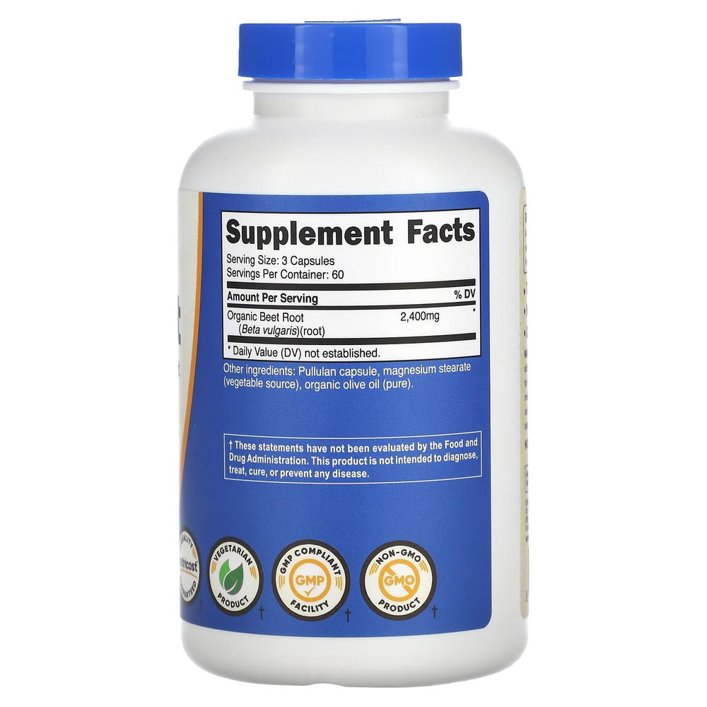 Nutricost, Свекла, 180 капсул (800 мг на капсулу)