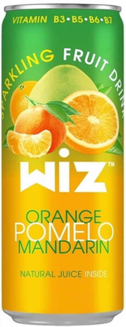 Газированный напиток Виз Апельсин-Помело-Мандарин / Wiz Orange-Pomelo-Mandarin 0.33 - банка