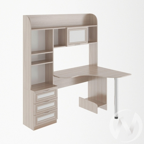 Остин М20 Стол компьютерный левый (ясень шимо светлый/белый)