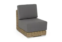 "Капри" модуль диванный прямой с подушками, цвет соломенный