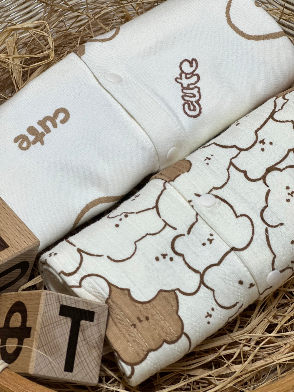 Комбинезон на кнопках Контурные Мишки