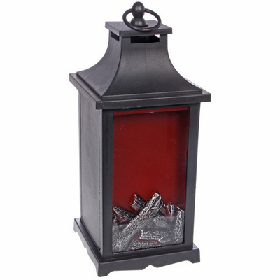 Сувенир с подсветкой «Камин» 13*13*31 см (работает от 3*ААА), Черный