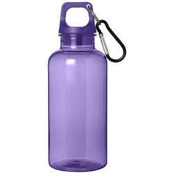 Бутылка для воды с карабином Oregon из переработанной пластмассы, сертифицированной по стандарту RCS, объемом 400 мл