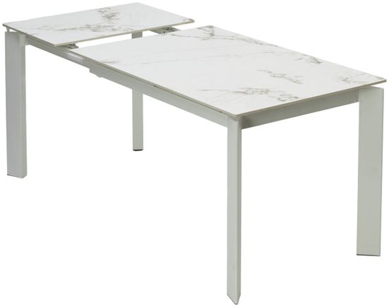 Стол CORNER 120 GLOSS GOLDEN JADE SOLID CERAMIC / WHITE