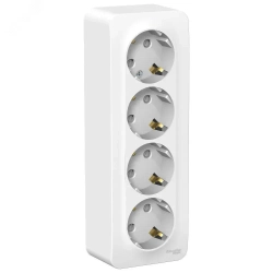 Розетка 4-м защитные шторки, с заземлением 16А Белый BLANCA Systeme Electric/Schneider Electric