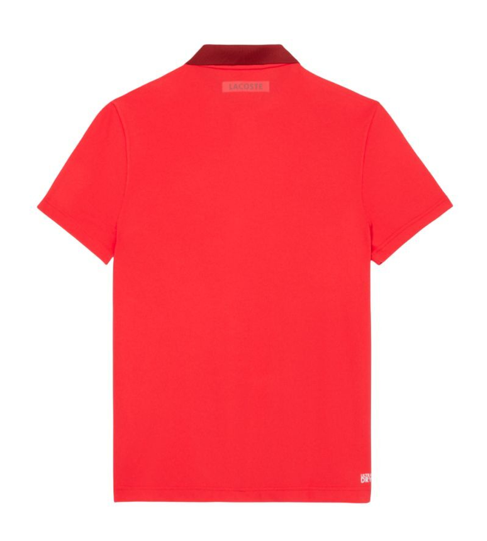 Мужское теннисное поло Lacoste Tennis x Novak Djokovic Shirt - красный