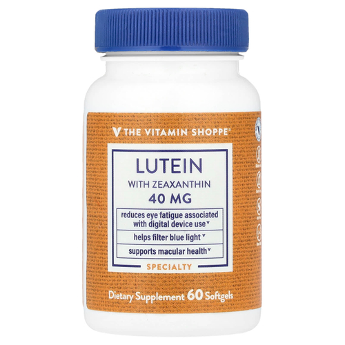 The Vitamin Shoppe, Лютеин с зеаксантином, 60 мягких таблеток