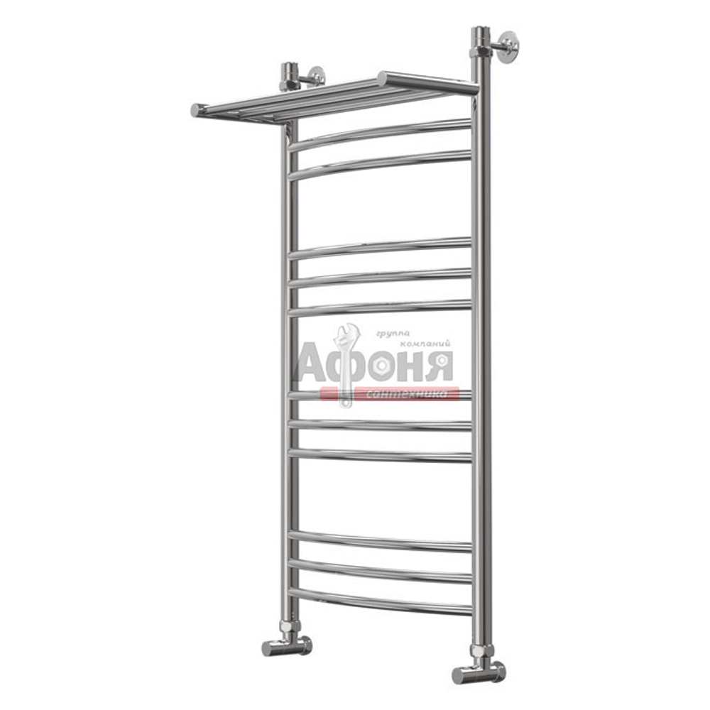 Полотенцесушитель Рио Классик с полкой 50*100 ф1" 12 перекладин (К-нижнее) 10258