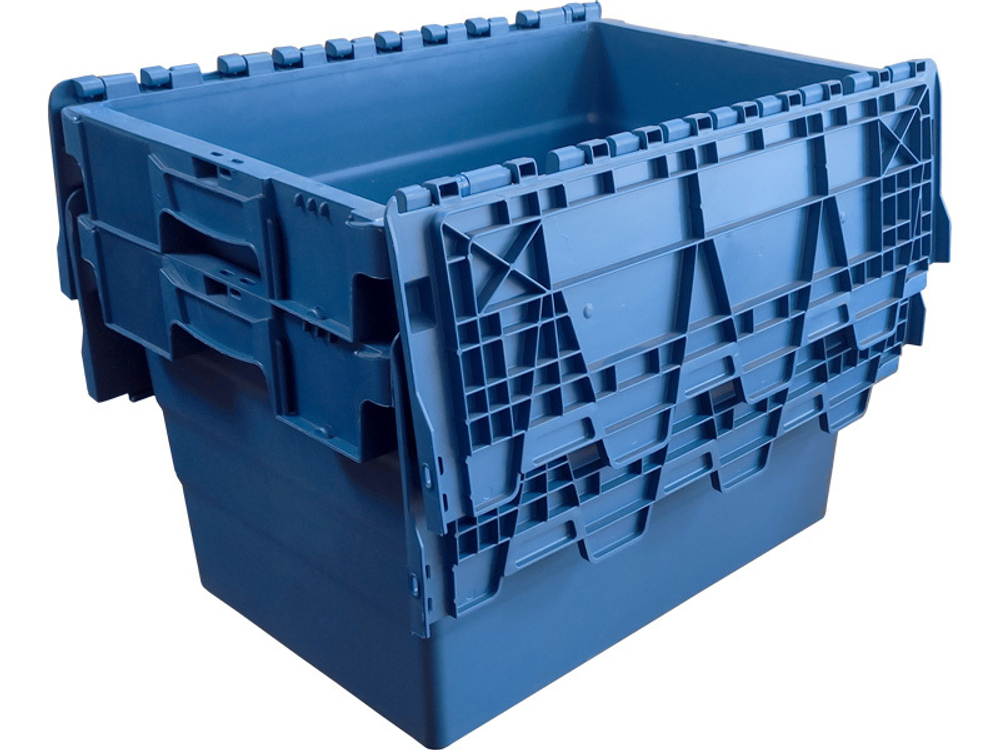 Ящик сплошной 600×400×255 мм, объем 60 л., арт.: SPKM 250, синий, код: 17632