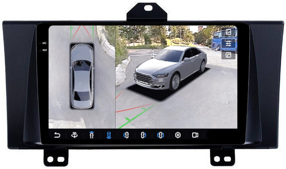 Магнитола для Honda Elysion 2004-2013 - FarCar BX3040M-360 монитор 9.5" 2K QLED на Android 13, 6Гб+128Гб, CarPlay, 4G SIM-слот, 4 камеры в комплекте