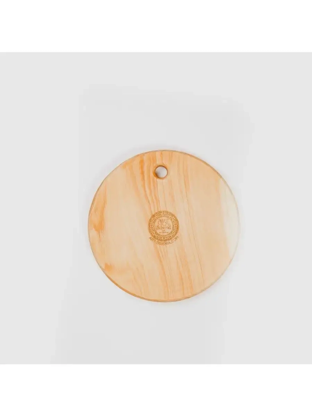 Деревянная менажница круглая с гравировкой из кедра