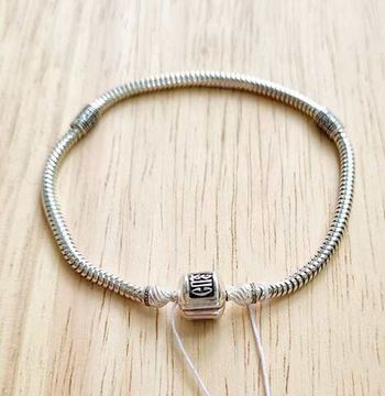 Браслет снейк с замком-клипсой Спаси и Сохрани