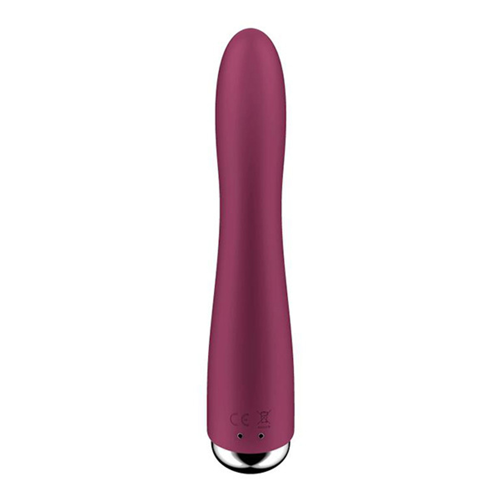 Малиновый вибратор-ротатор 18см Satisfyer Spinning Vibe 1