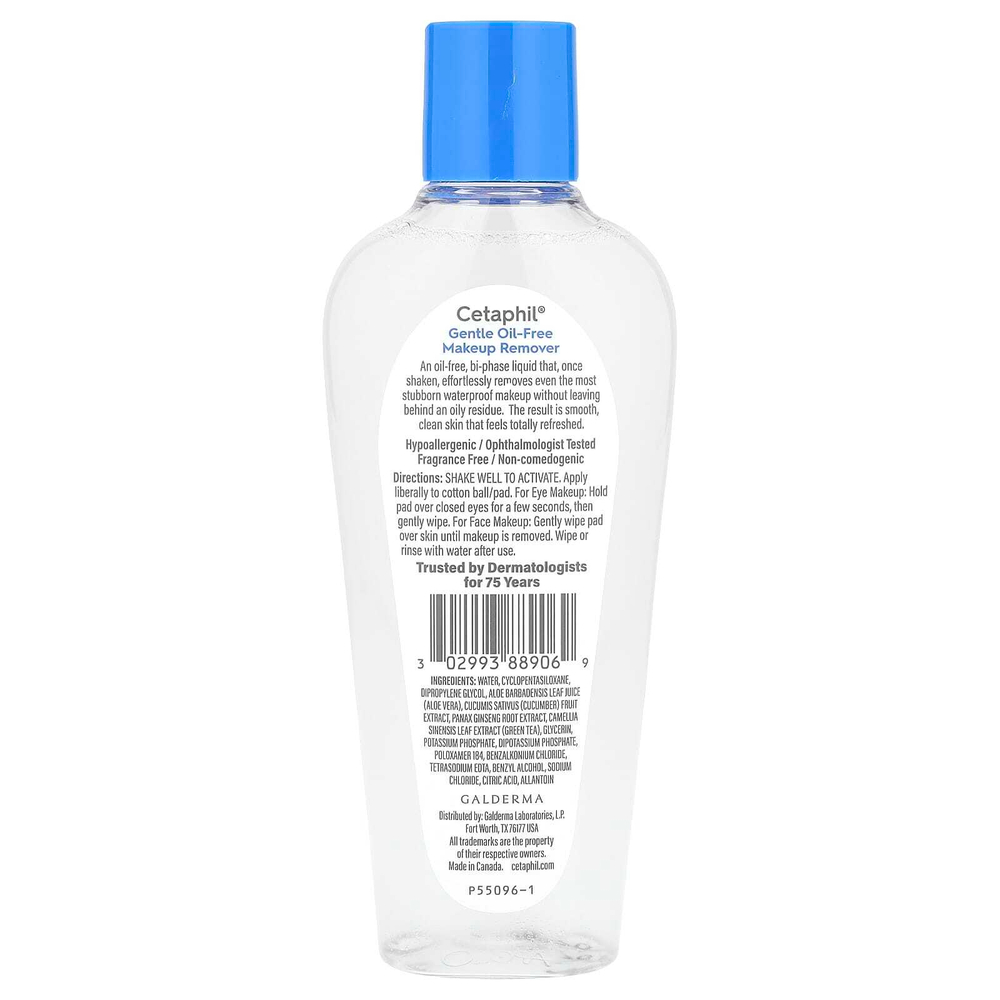 Cetaphil, Нежное средство для снятия макияжа, 177 мл (6 жидк. Унций)