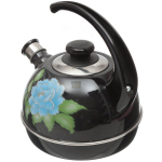 Чайник сталь, эмал, 3.5 л, свист, руч консоль, Рубин, С1602, чер, T04/35/02/01/ 13/ 14/ 27